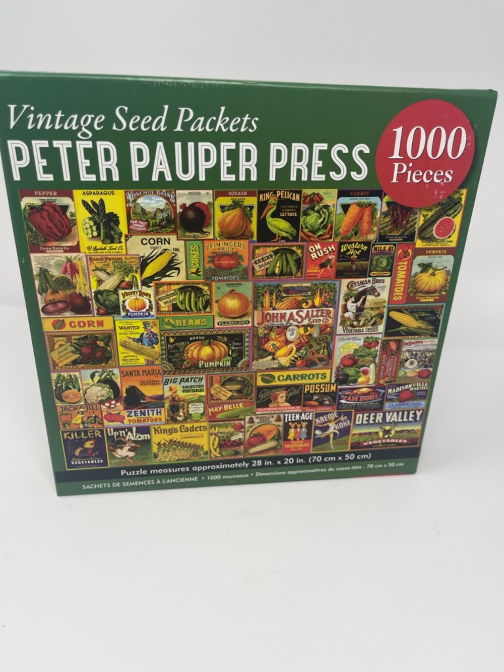 Peter Pauper Press Vintage Seed Packets 1000-Piece Jigsaw Puzzle - Green